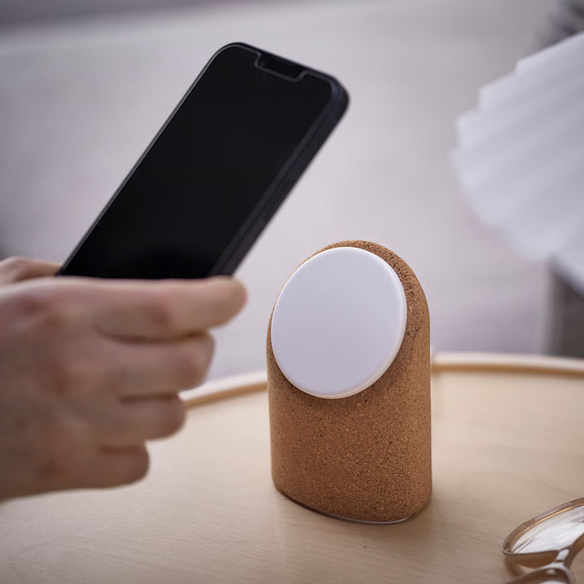 IKEA Västmärke wireless charger with cork base