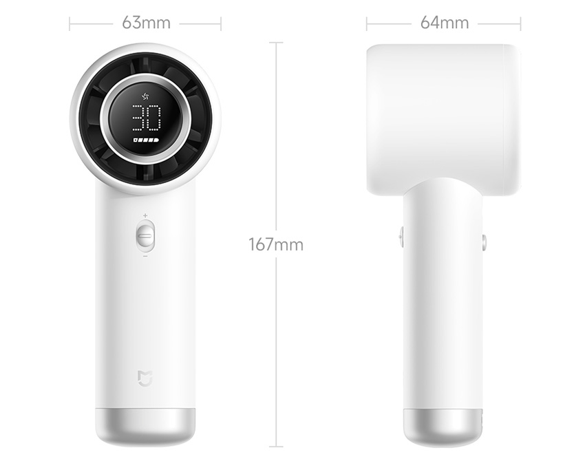 Габарити портативного вентилятора Xiaomi Mijia