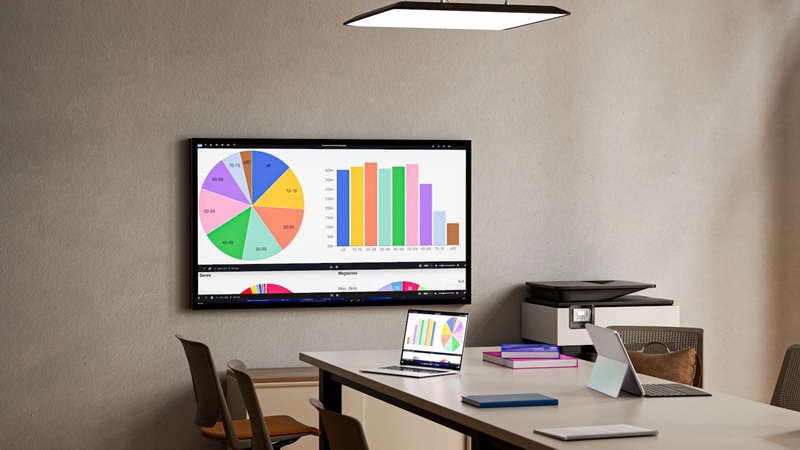 Les écrans interactifs FOKUS d'Alogic sont déclinés en 43", 55" et 65" en résolution 4K, destinés aux espaces collaboratifs et aux salles de classe.