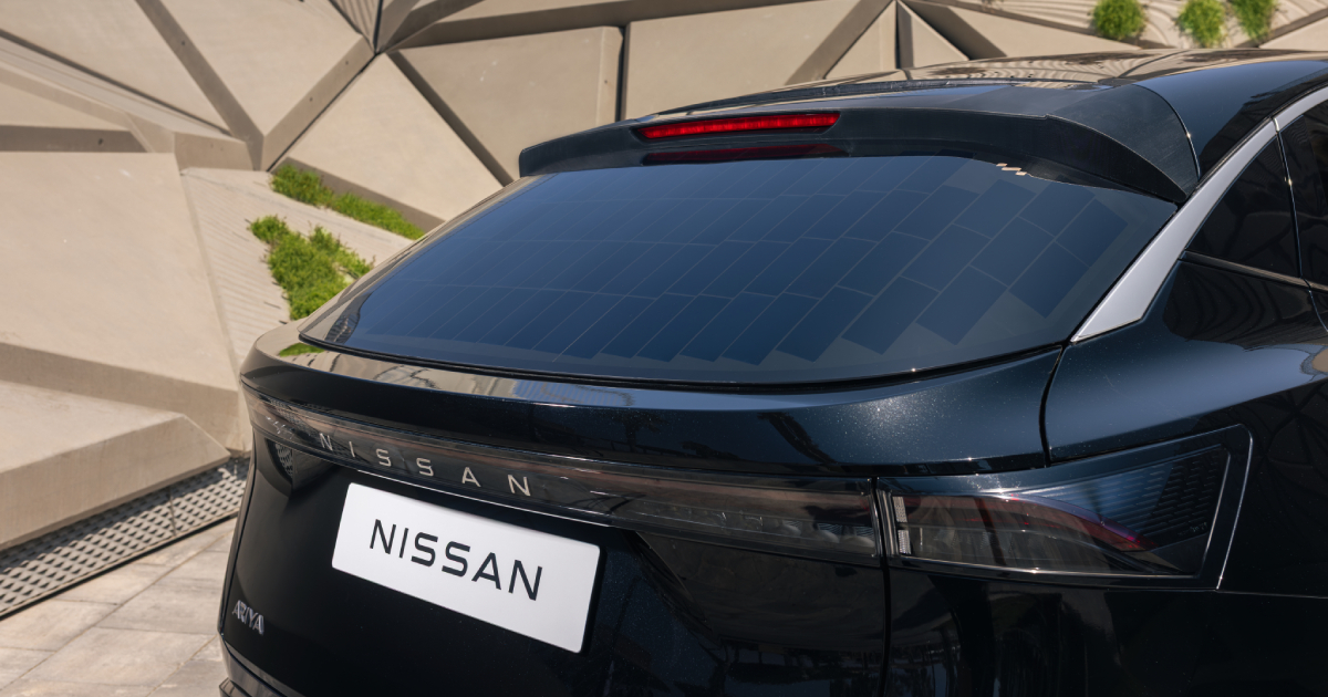 Nissan Ariya concept car with solar panels