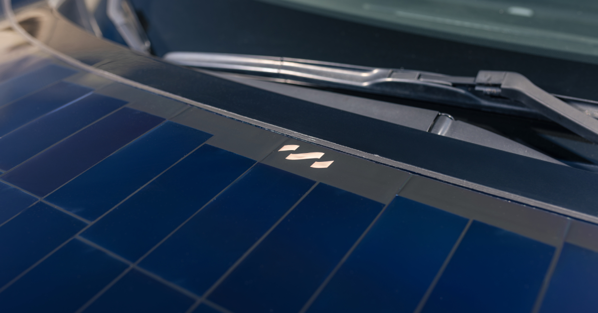 Design of the trunk of Nissan Ariya with solar panels